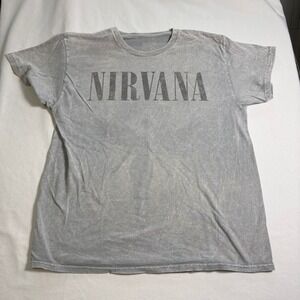 Nirvana, "Live 93" Tour Graphic T-Shirt, Grey, Large